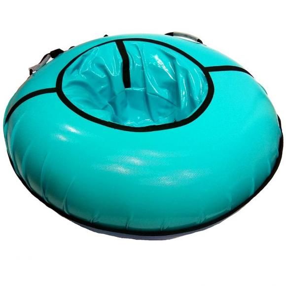 Тюбинг с пластиковым дном 100 см бирюза