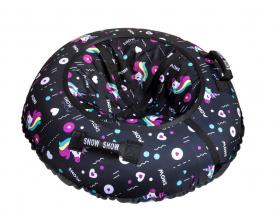 Тюбинг Snow Show "Unicorn black" D-90 см